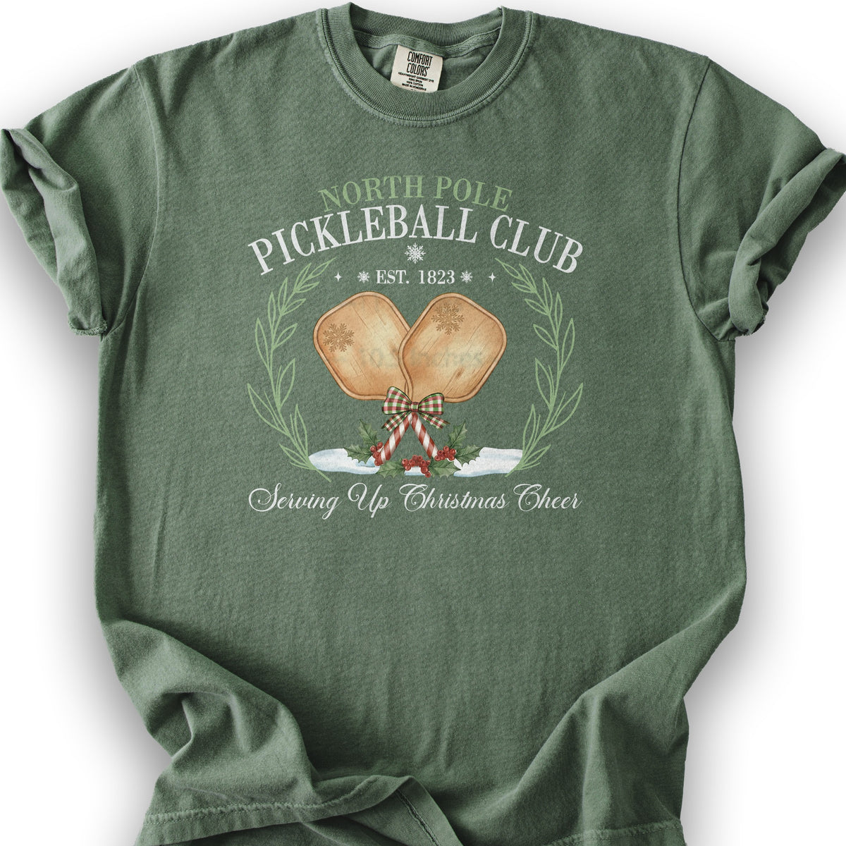 North Pole Pickleball Club T-Shirt - Moss