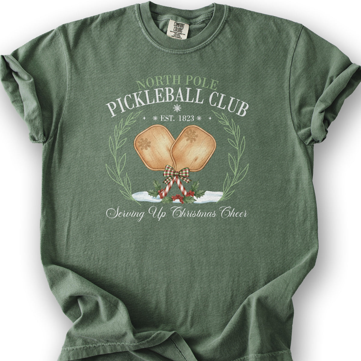 North Pole Pickleball Club T-Shirt - Moss