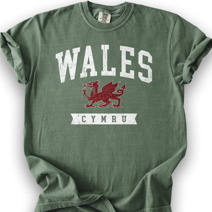 Wales Varsity Dragon T-shirt - Moss
