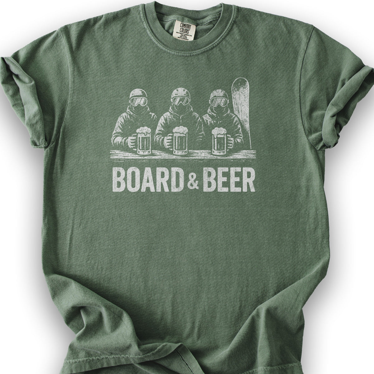 Board and Beer T-shirt - Moss