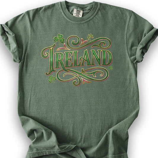 Ireland Glitter Pop T-shirt - Moss
