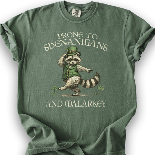 Shenanigans and Malarkey T-Shirt - Moss