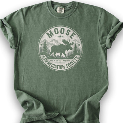 Moose Appreciation Society T-Shirt - Moss