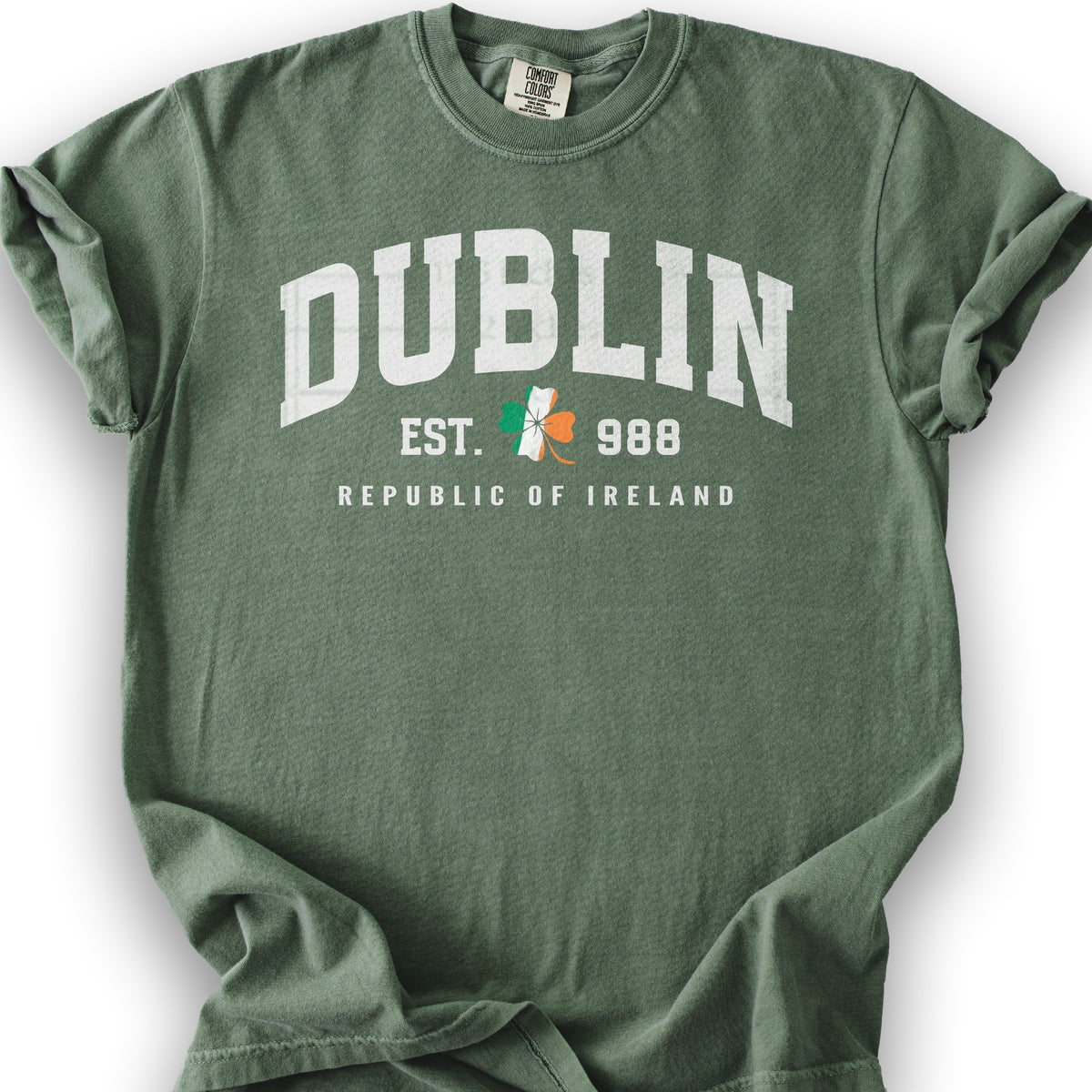 Dublin Varsity Flag T-Shirt - Moss