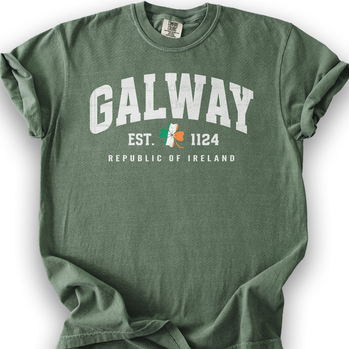 Galway Varsity Flag T-Shirt - Moss