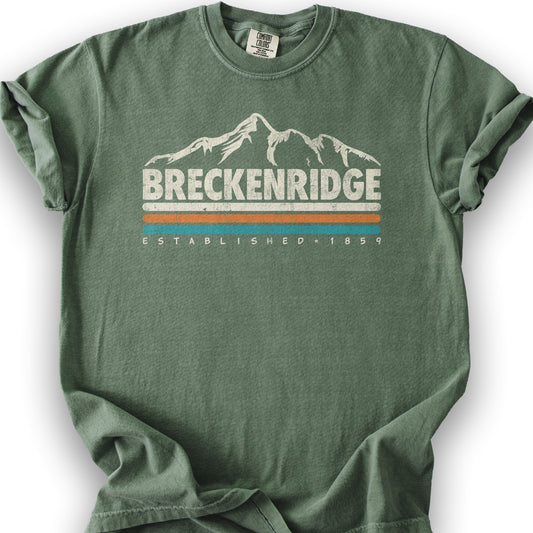 Breckenridge Retro Stripe T-Shirt - Moss