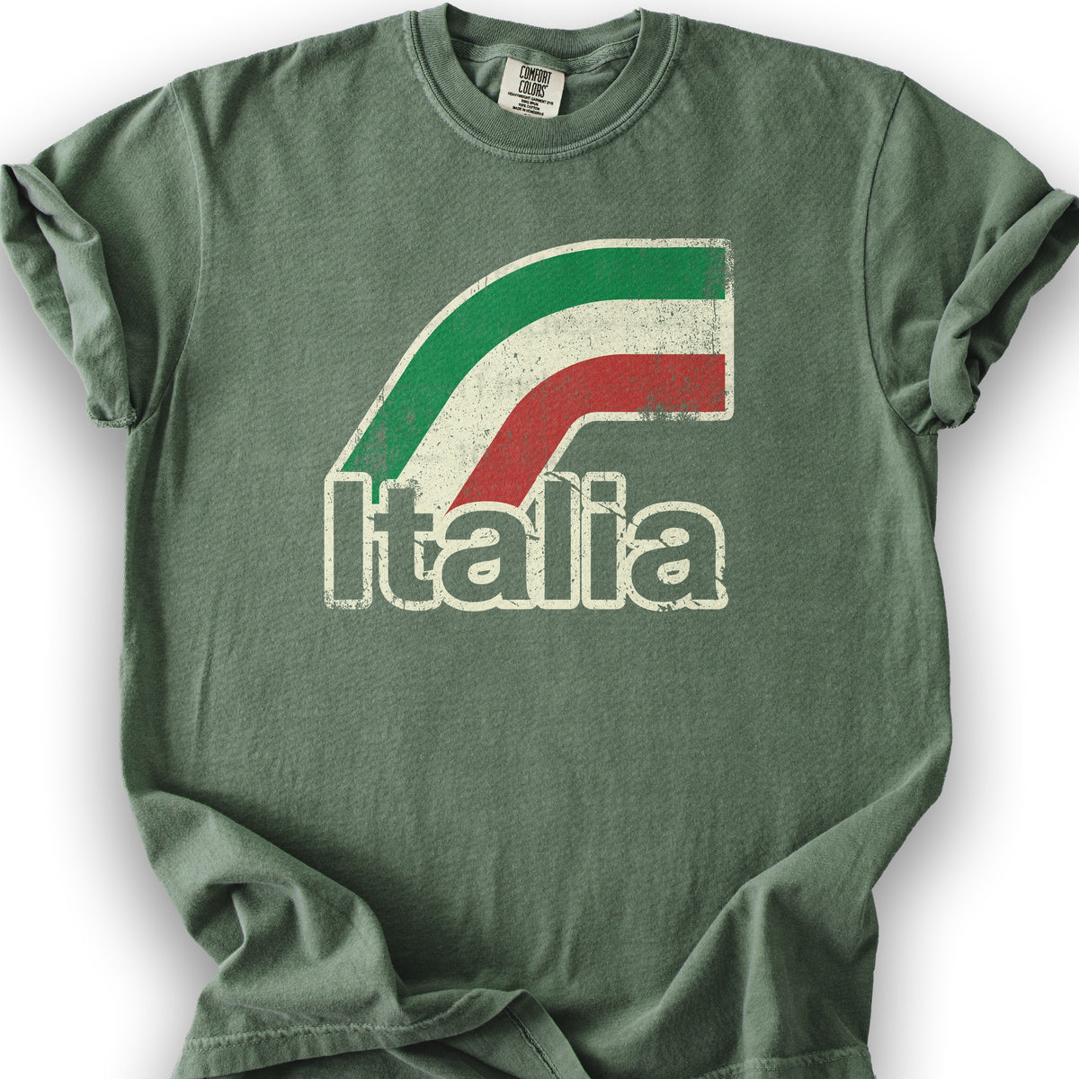 Italia Stripes T-Shirt - Moss