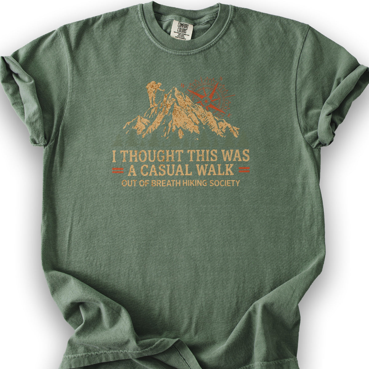Casual Walk Hiking T-Shirt - Moss