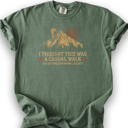 Casual Walk Hiking T-Shirt - Moss