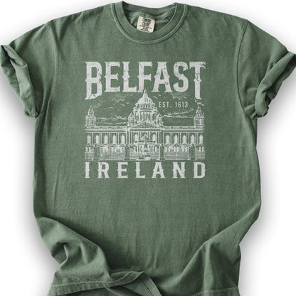 Belfast Ireland T-Shirt - Moss