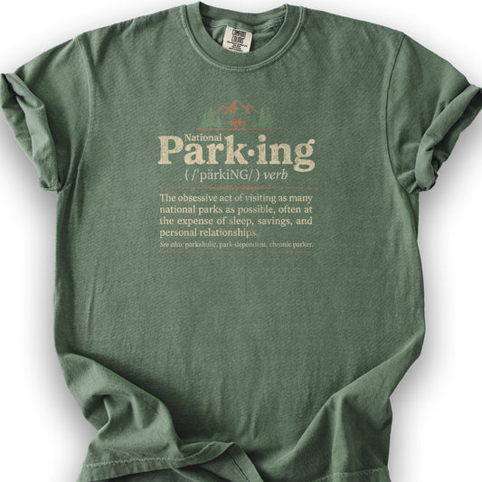 National Parking T-Shirt - Moss