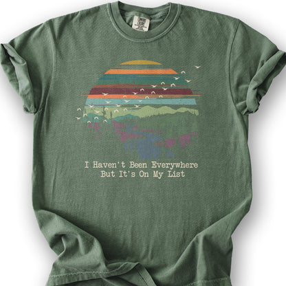 On My List Sunset T-Shirt - Moss