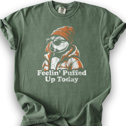 Puffin Puffed Up T-Shirt - Moss