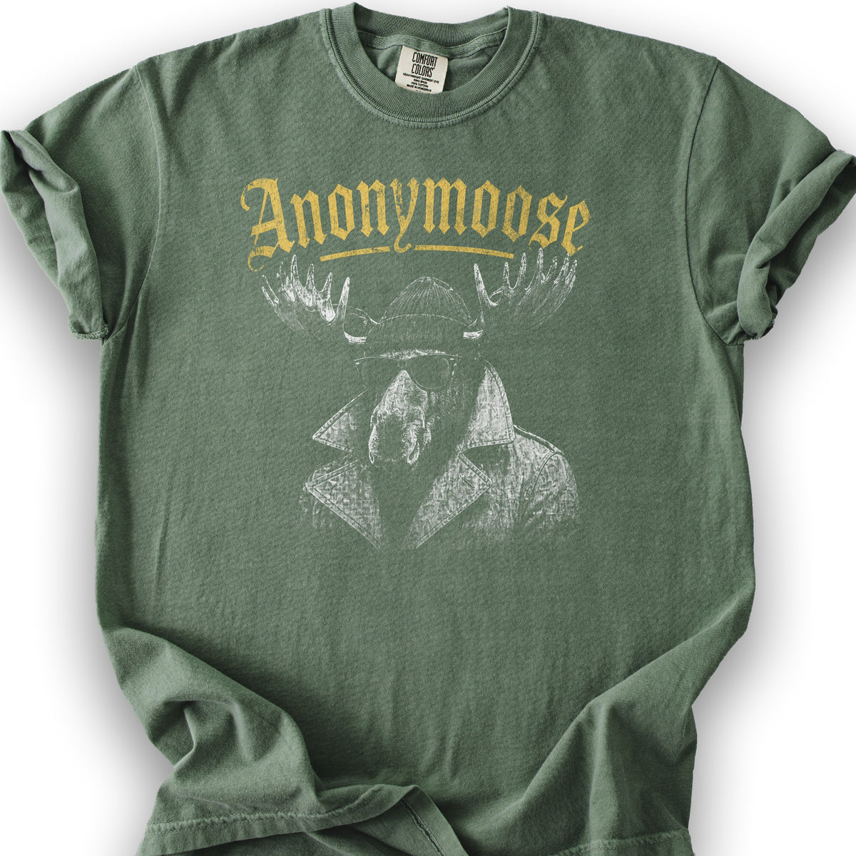 Anonymoose Halftone T-Shirt - Moss