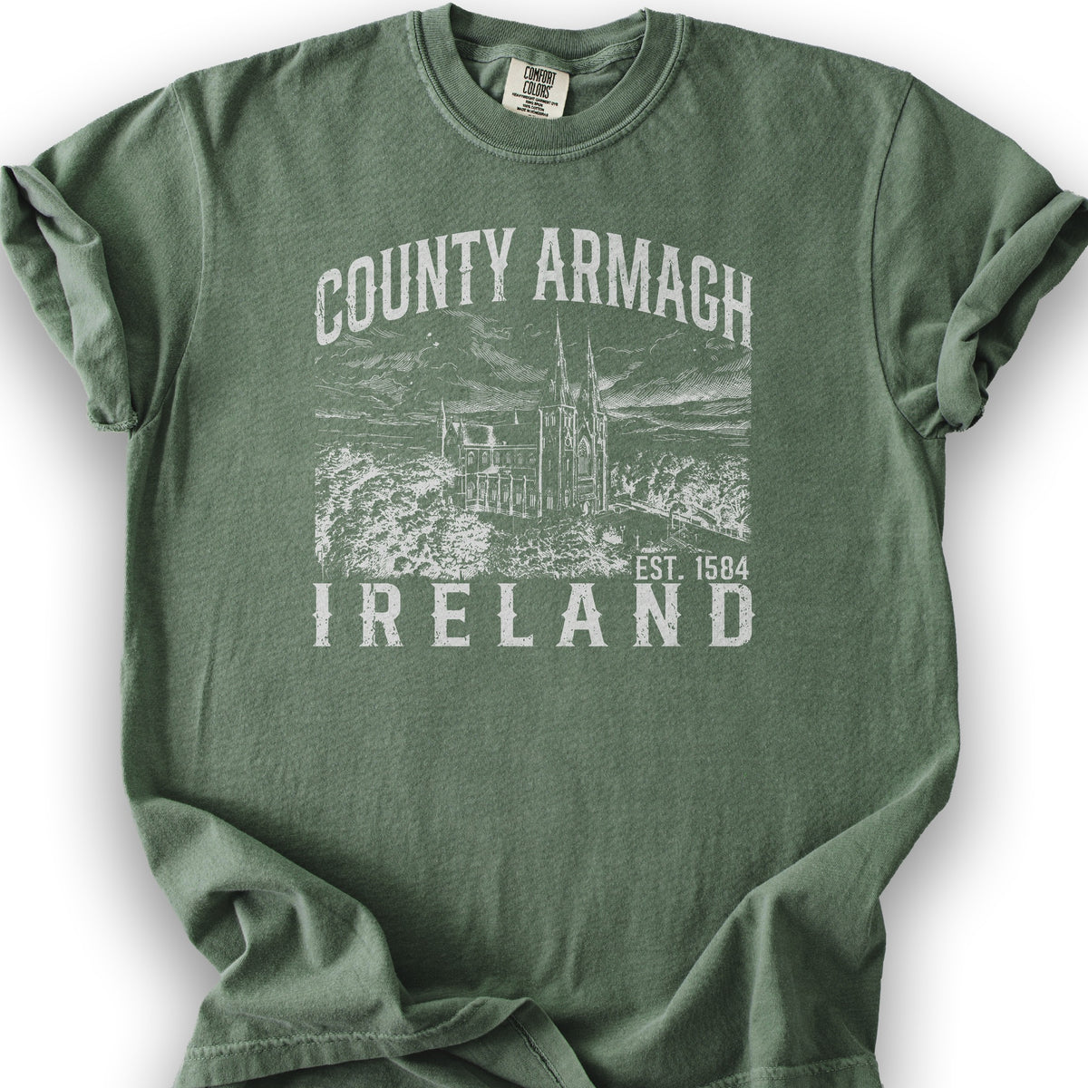 County Armagh Ireland T-Shirt - Moss