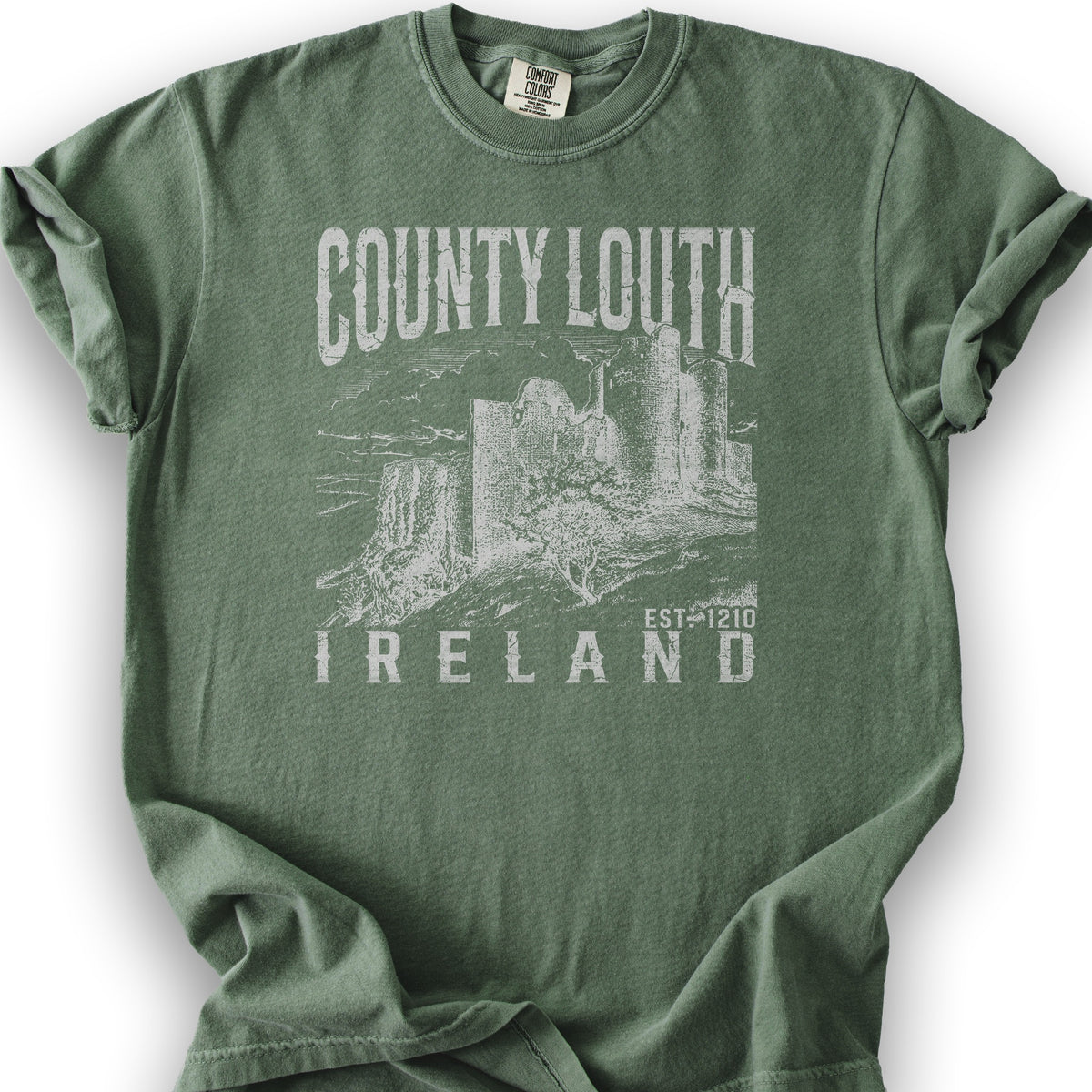 County Louth Ireland T-Shirt - Moss