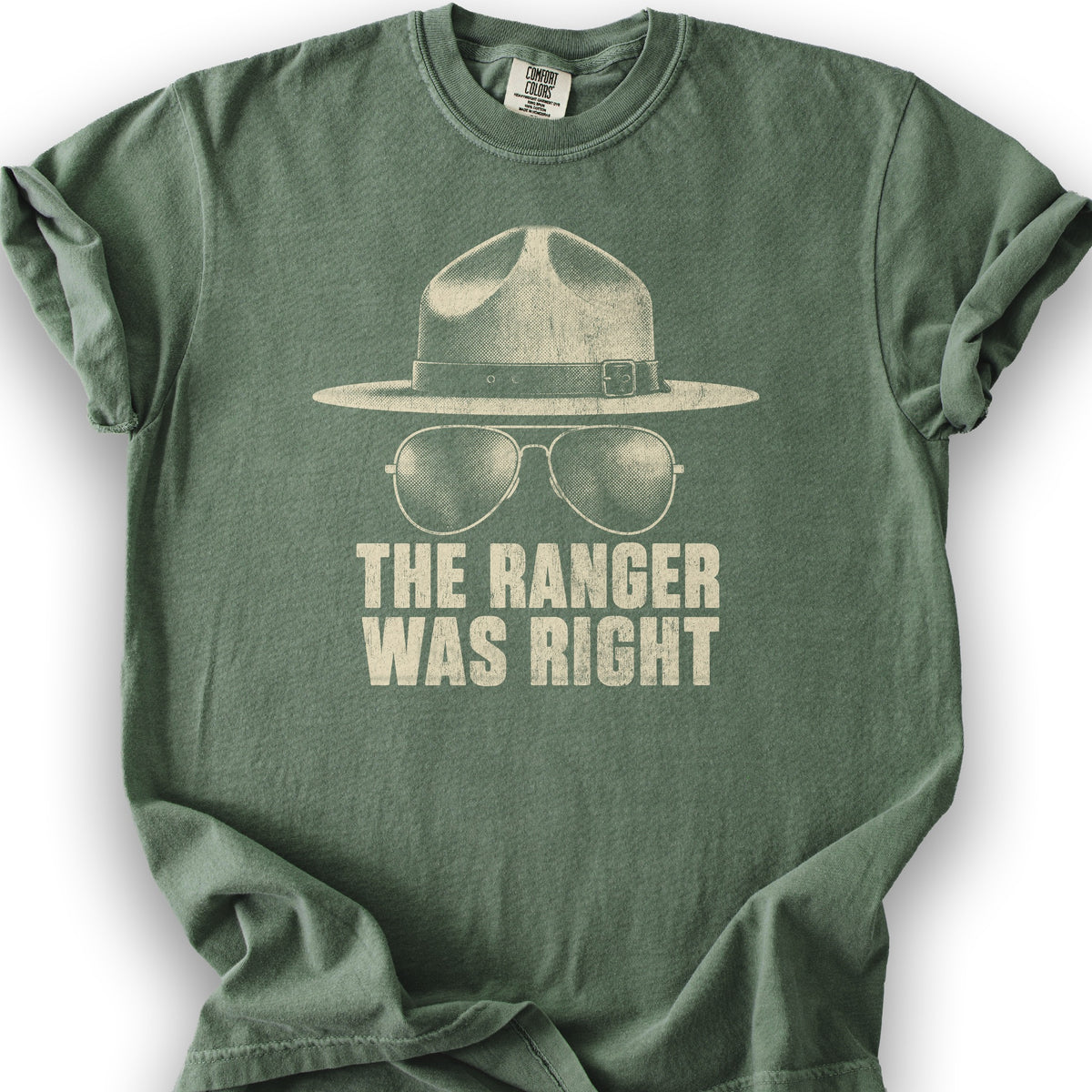 Ranger Was Right Halftone T-Shirt - Moss