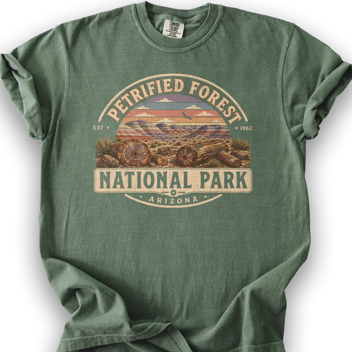 Petrified Forest Medallion T-Shirt - Moss