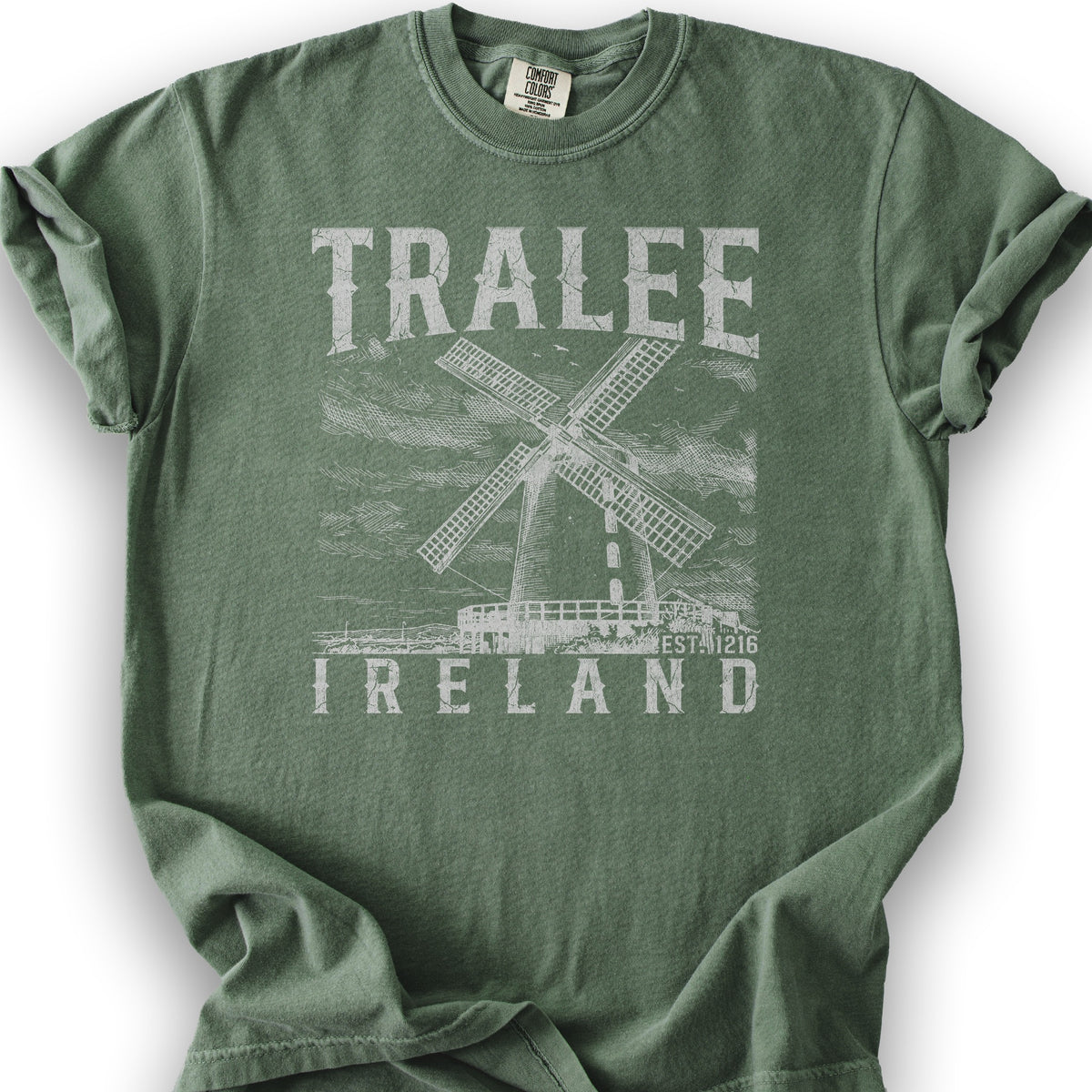 Tralee Ireland Sketch T-Shirt - Moss