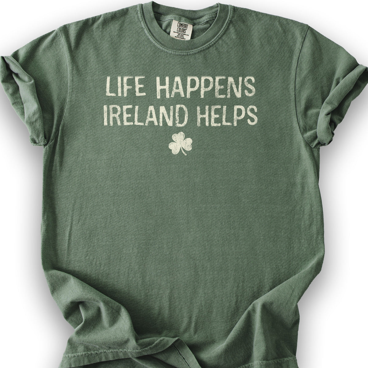 Life Happens Ireland T-Shirt - Moss