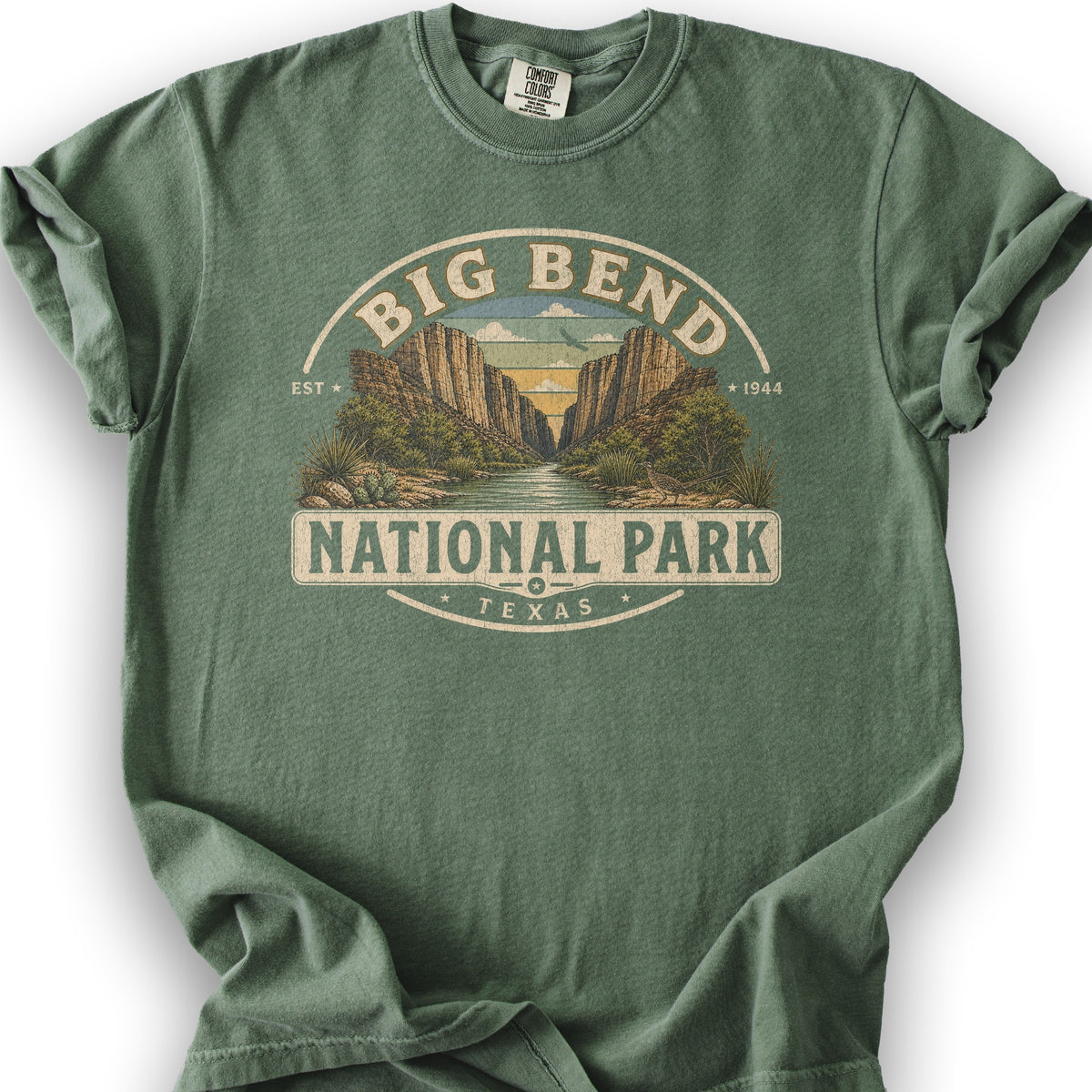 Big Bend Medallion T-Shirt - Moss