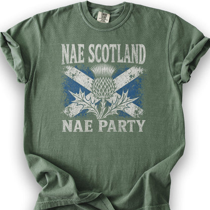 Nae Scotland Vintage Flag T-Shirt - Moss