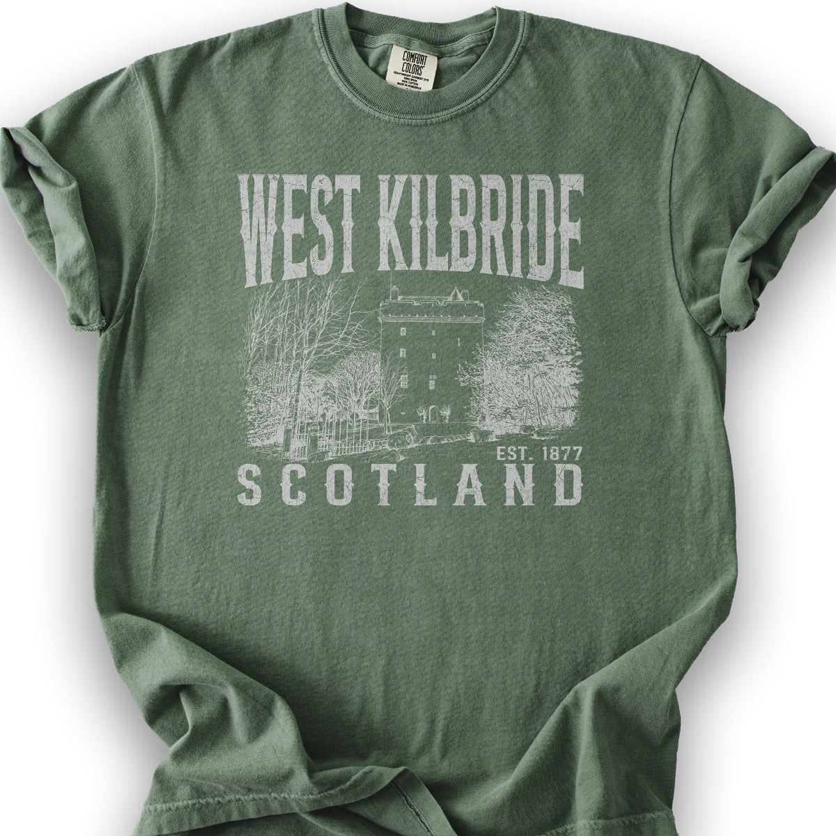 West Kilbride Sketch T-Shirt - Moss