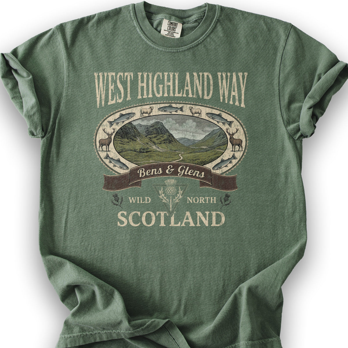 West Highland Way Heritage T-Shirt - Moss