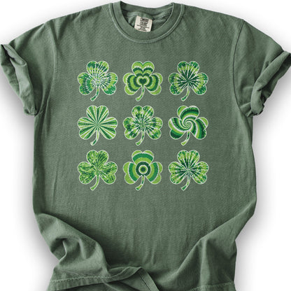 Tie-Dye Shamrocks T-Shirt - Moss