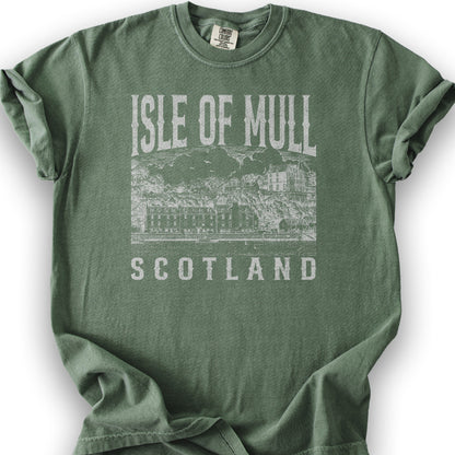 Isle of Mull Sketch T-Shirt - Moss