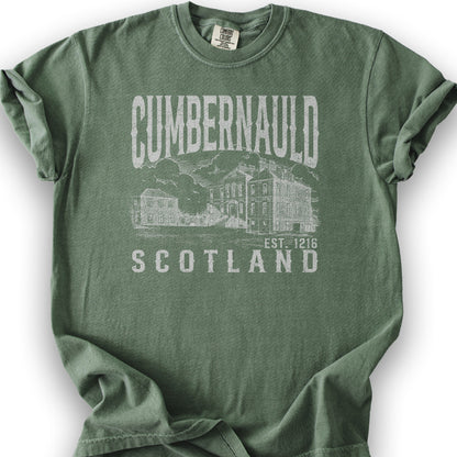 Cumbernauld Scotland Sketch T-Shirt - Moss