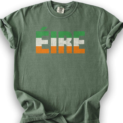 Eire Tricolor Stripe T-Shirt - Moss