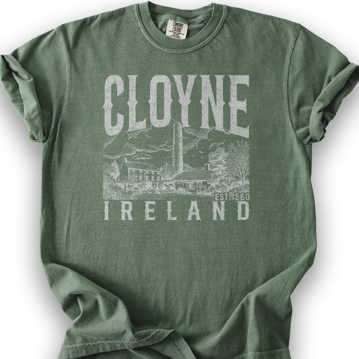 Cloyne Ireland Sketch T-Shirt - Moss