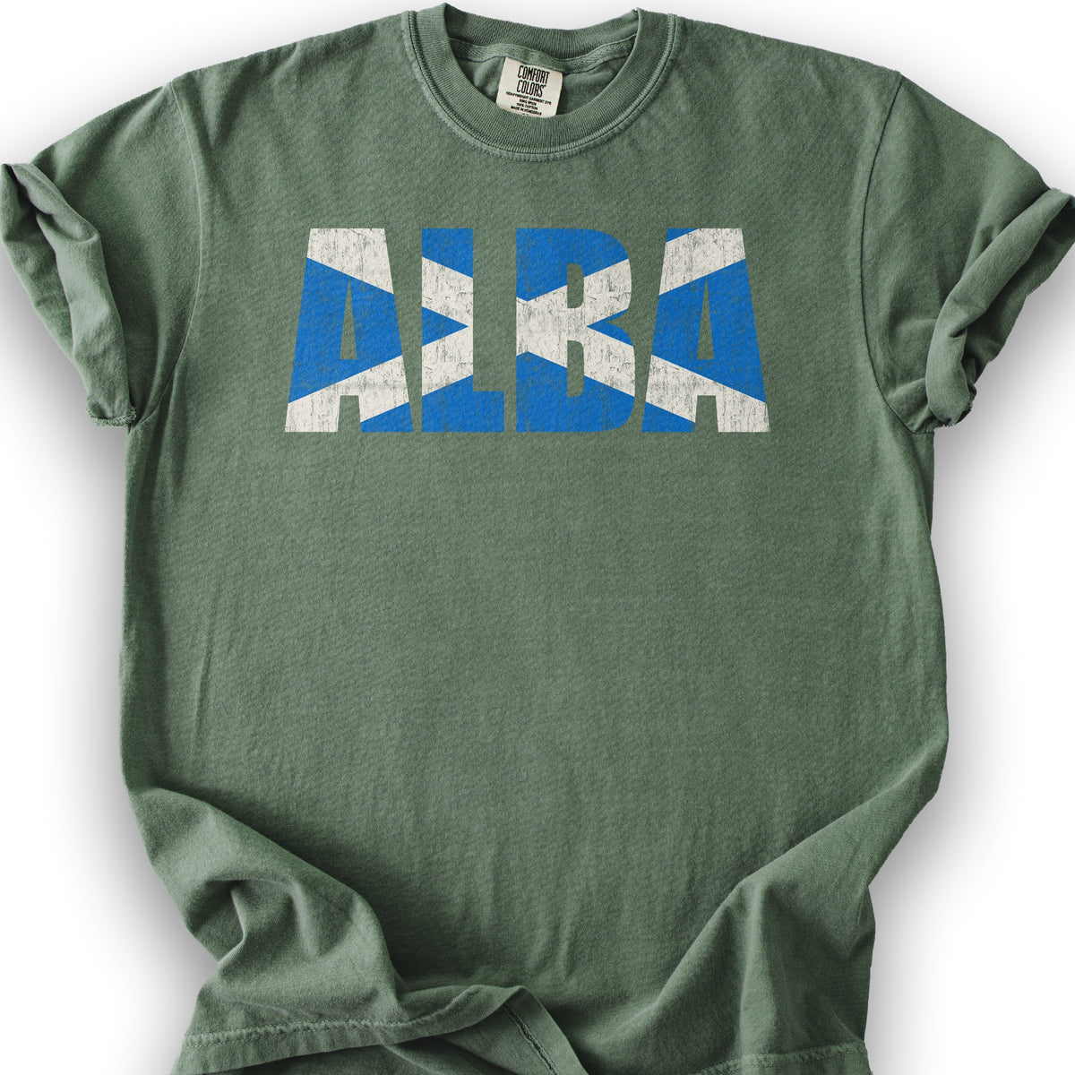 Alba Scottish Flag T-Shirt - Moss