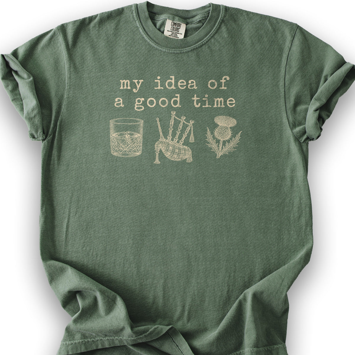 Scottish Good Time T-Shirt - Moss