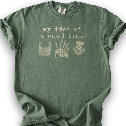 Scottish Good Time T-Shirt - Moss