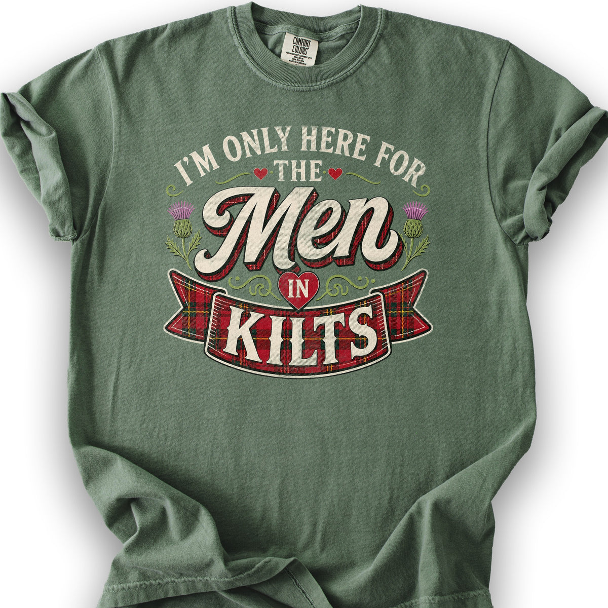 Men In Kilts T-Shirt - Moss
