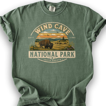 Wind Cave Medallion T-Shirt - Moss