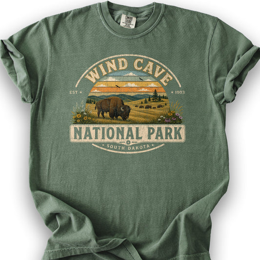 Wind Cave Medallion T-Shirt - Moss