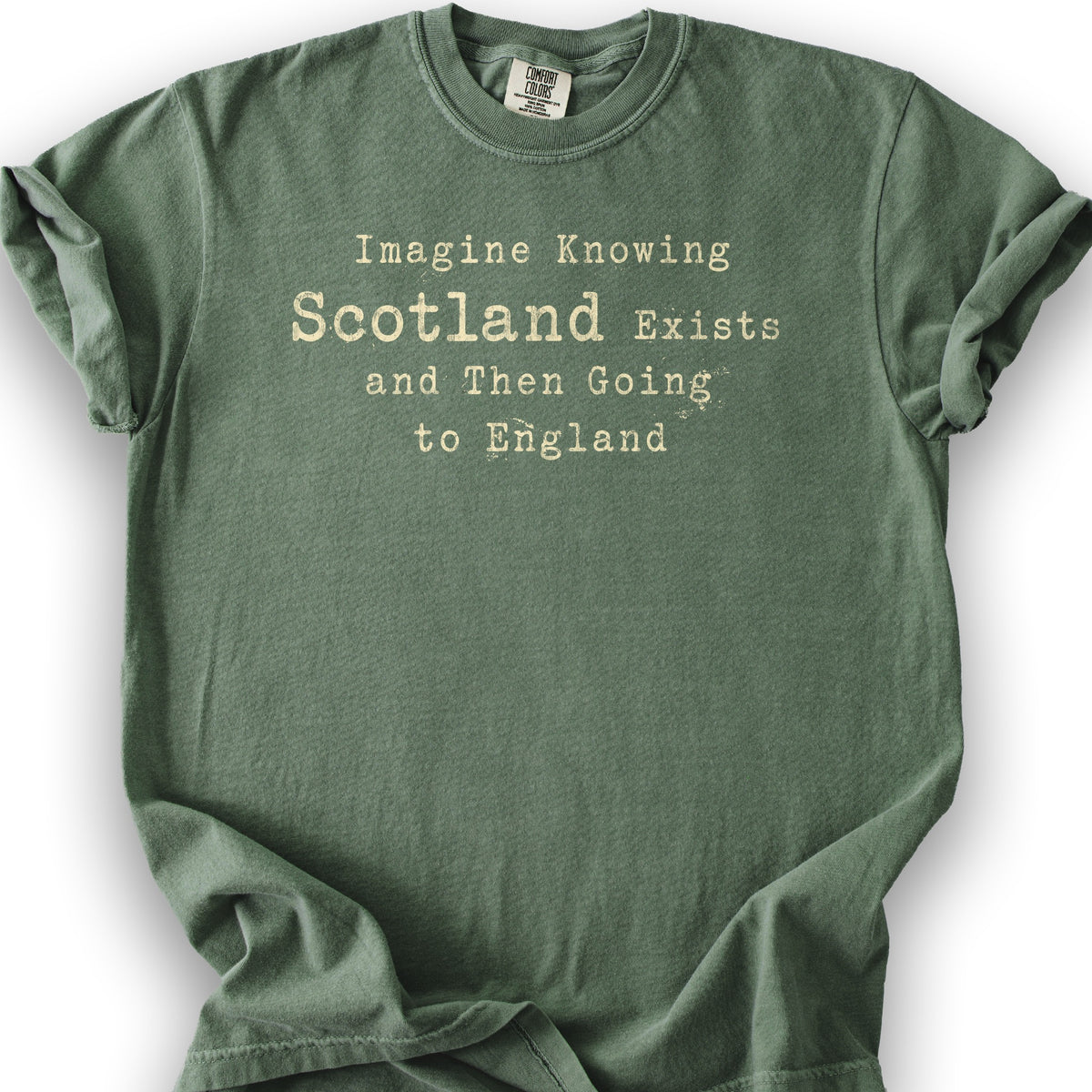 Scotland Exists T-Shirt - Moss