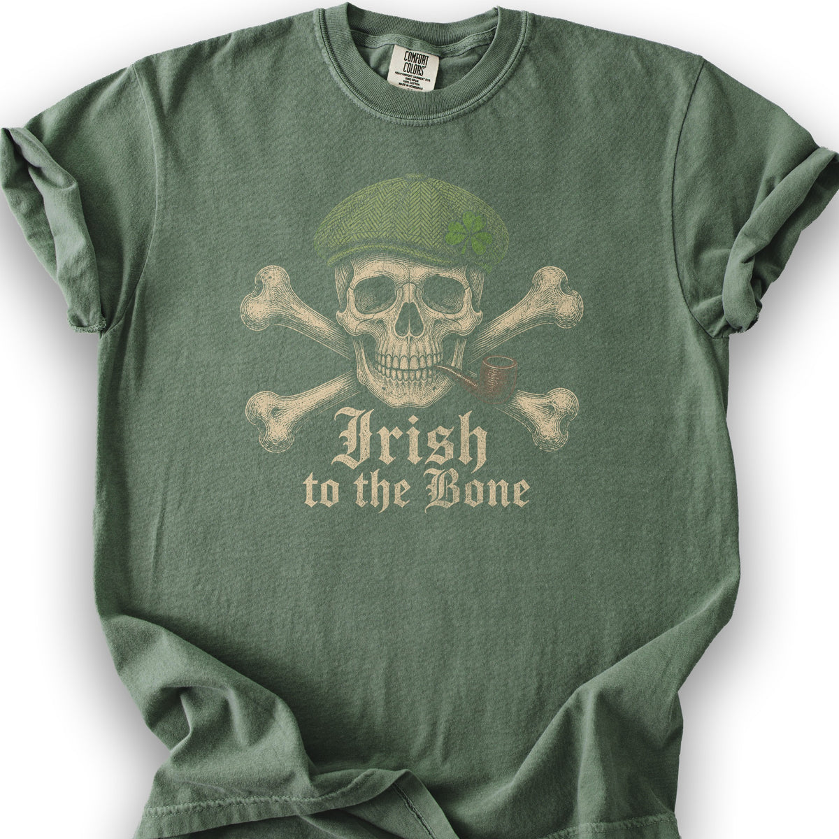 Irish Crossbones T-Shirt - Moss