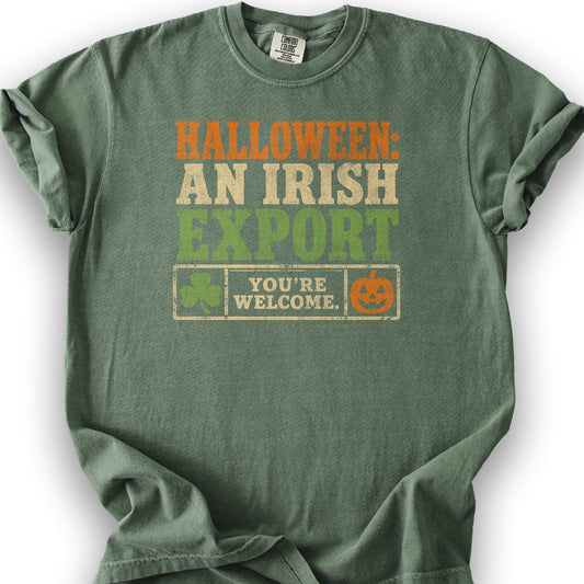 Irish Export Halloween T-Shirt - Moss