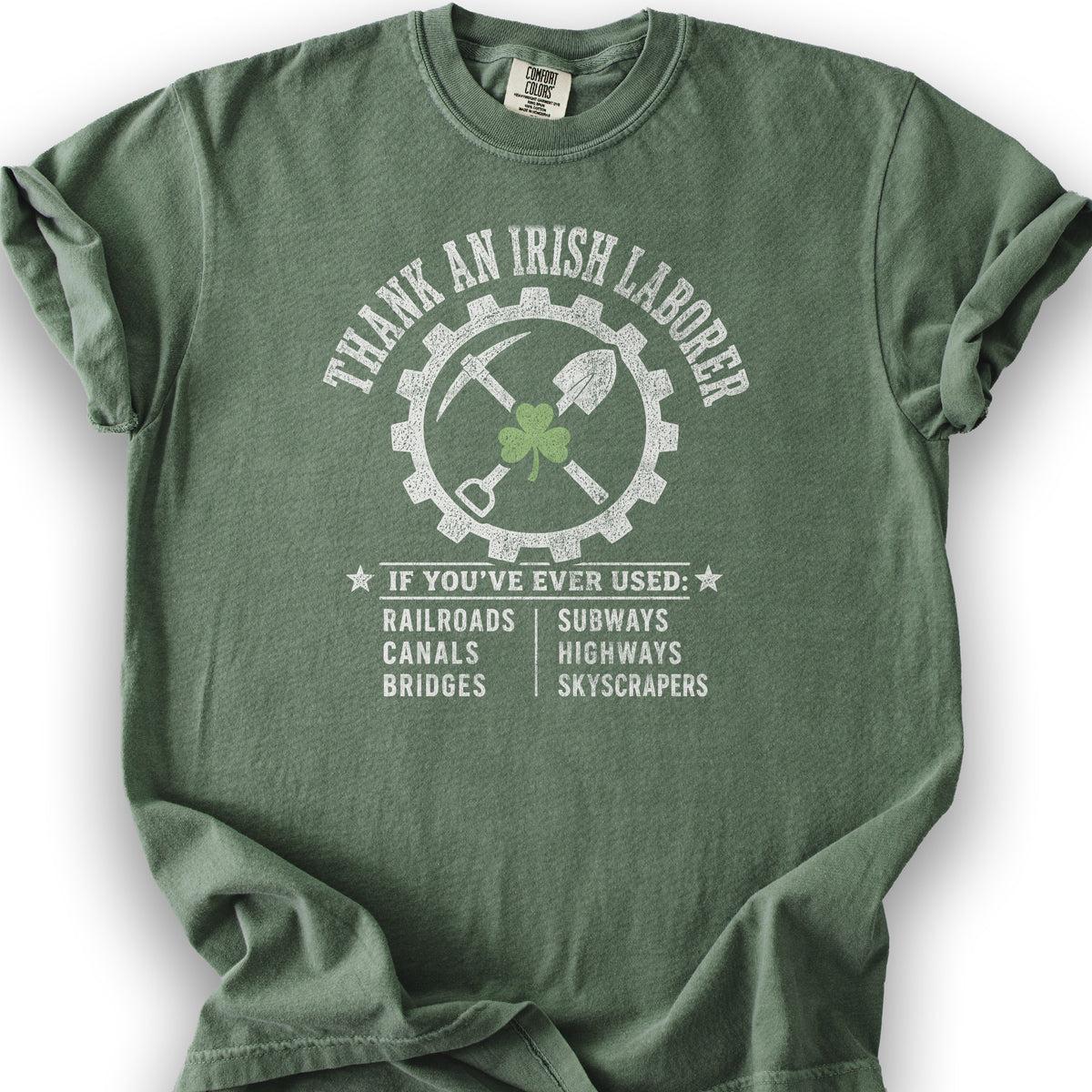 Irish Laborer T-Shirt - Moss