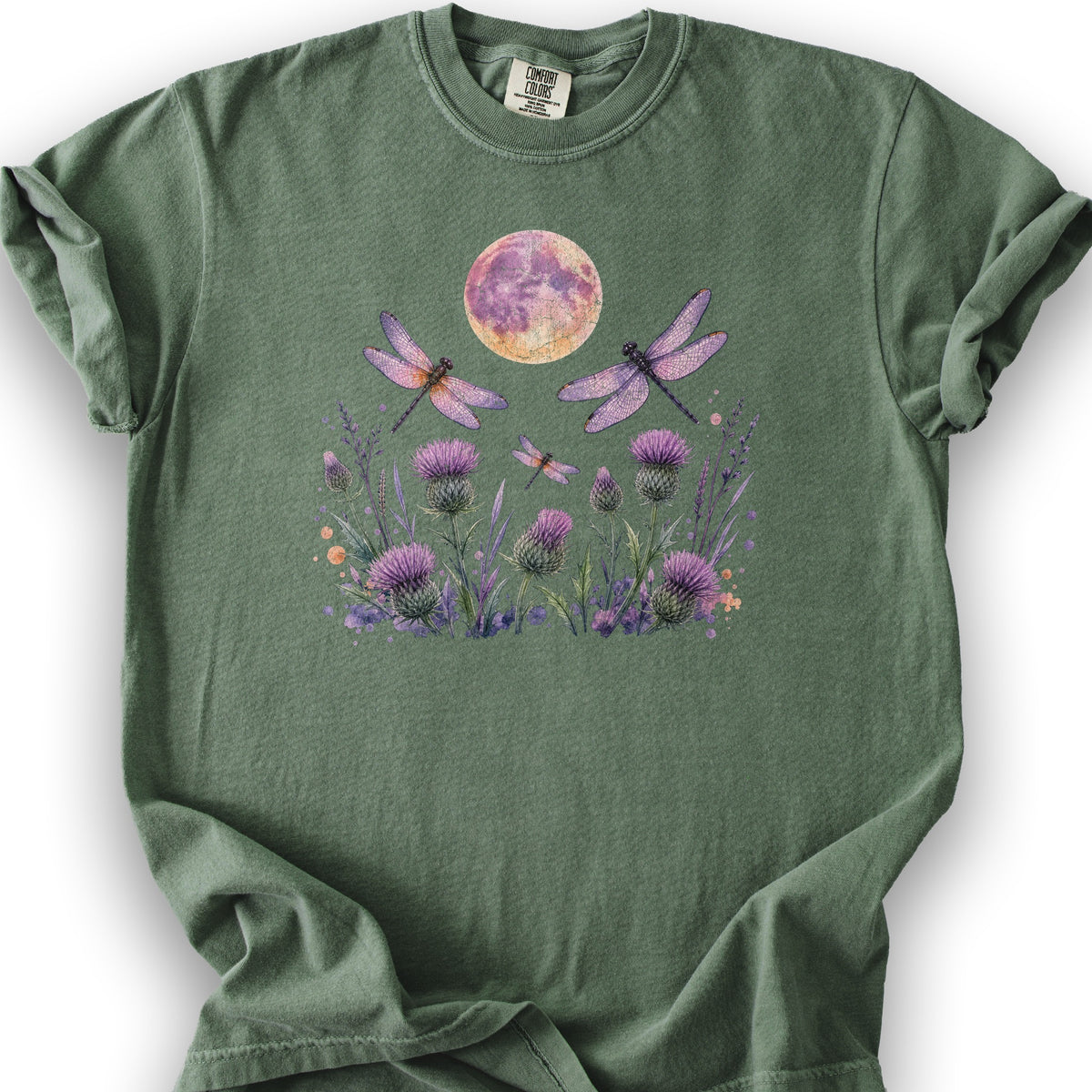 Midnight Dragonfly T-Shirt - Moss