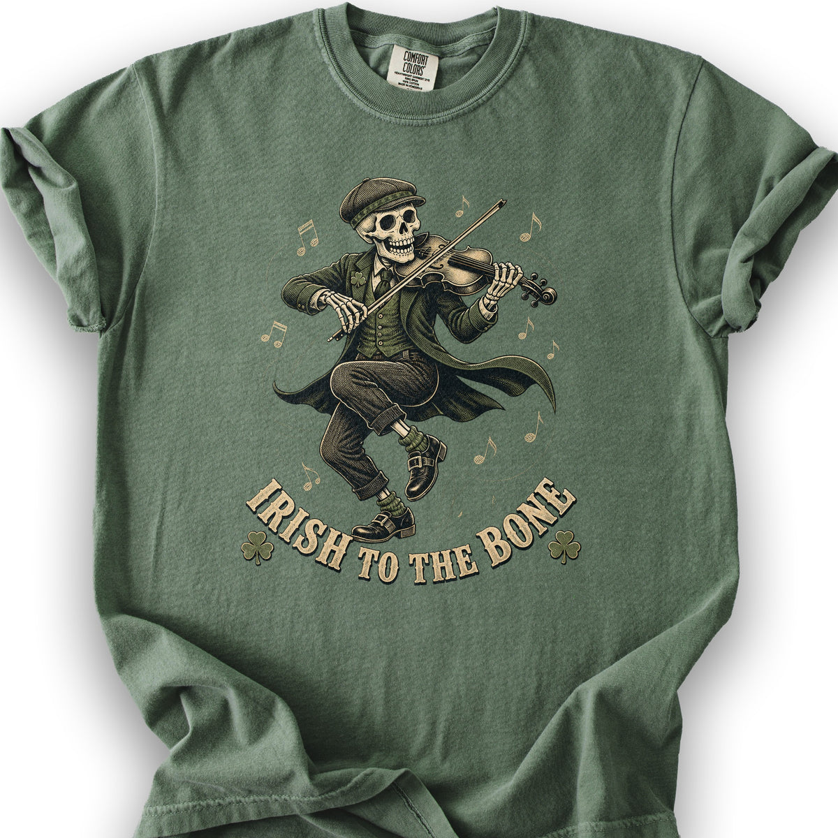 Irish Bone Jig T-Shirt - Moss