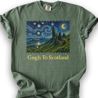 Gogh To Scotland T-Shirt - Moss