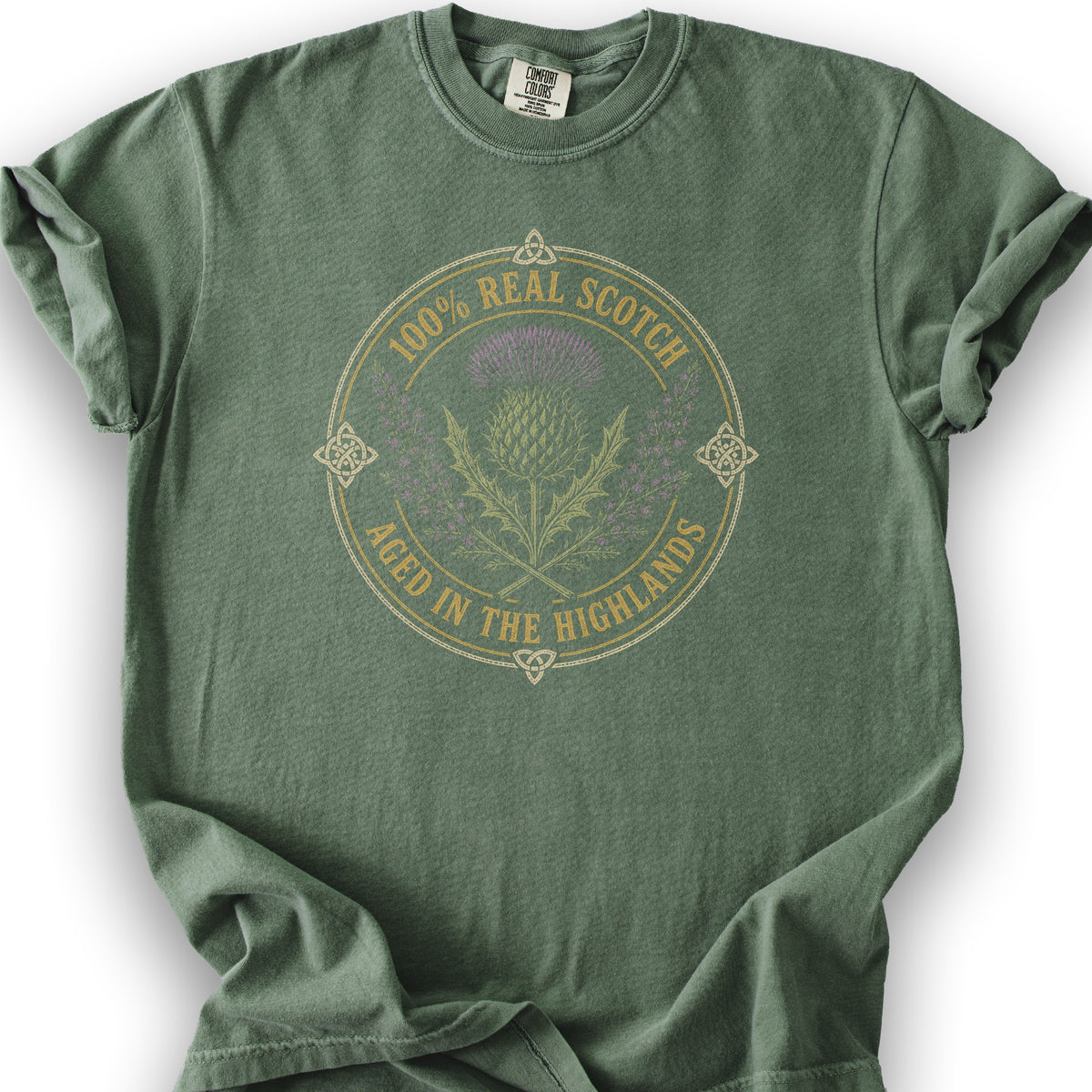 100% Real Scotch T-Shirt - Moss