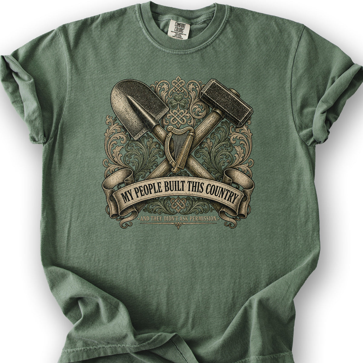 Irish Built T-Shirt - Moss
