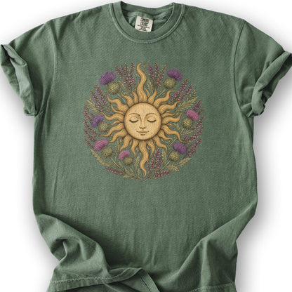 Thistle Celestial Sun T-Shirt - Moss