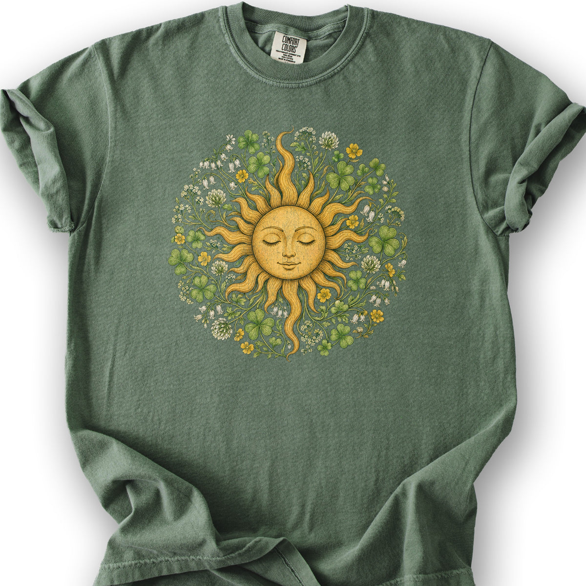Shamrock Celestial Sun T-Shirt - Moss